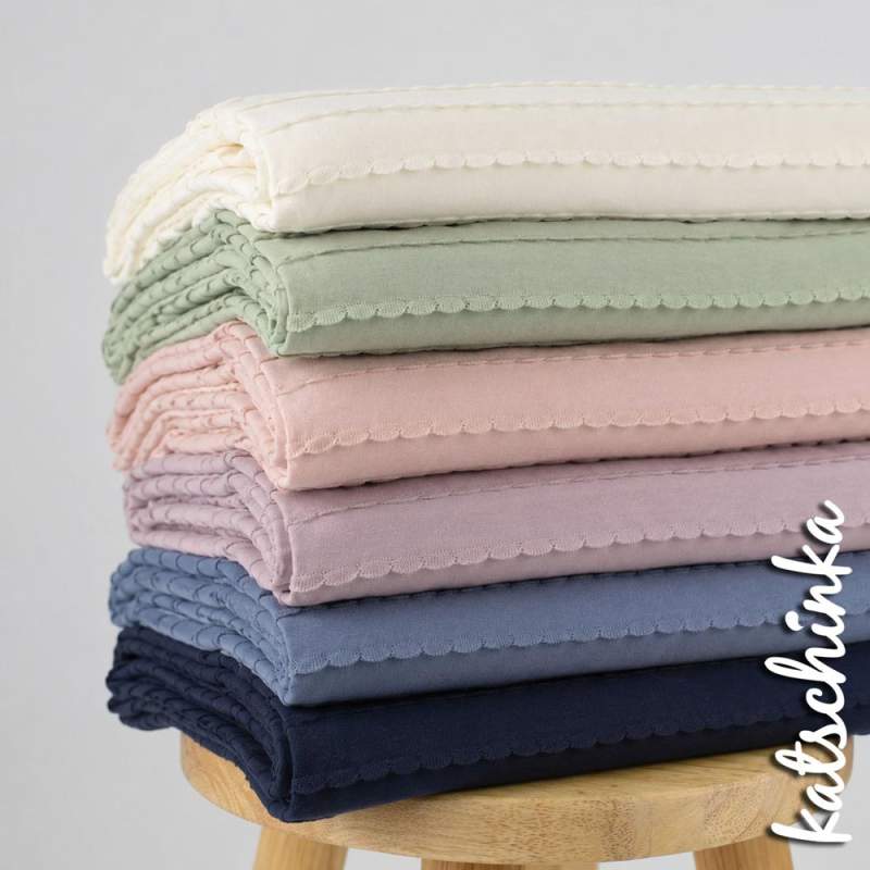Jersey mit Rüschen Mauve 007 | Meterware Strukturjersey